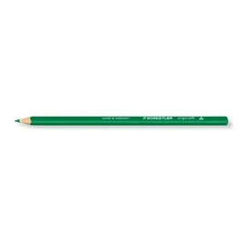 Staedtler 157-5 ergo soft coloured pencil, ergonomic triangular shape, non-slip soft surface, green, pack of 12