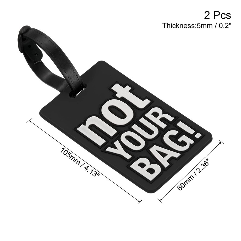 MECCANIXITY Luggage Tag, PVC Identifier Card Holder Label, Not Your