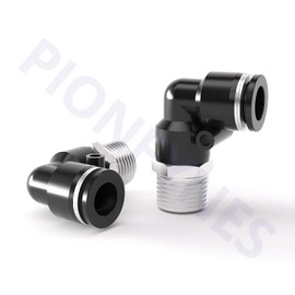 PIONFYNES 20PCS Push to Connect Fittings 1/4 Inch Tube OD x 1/4 Inch NPT Thread Pneumatic Elbow Quick Connect Air line fittings
