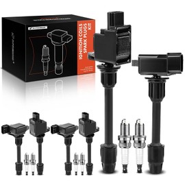 A-Premium Set of 6 Ignition Coil Pack and Iridium Spark Plugs Compatible with Nissan Maxima 2000-2001 & Infiniti I30 2000-2001, 3.0L