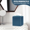 Azormi Tissue Box Cover, PU Leather Square Tissue Box Holder