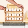 CVHOMEDECO. Wooden Egg Holder Fresh Egg Holders Countertop Firewood Egg
