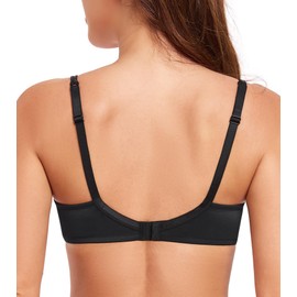 Lemorosy Women's Balconette Bra with Underwire Lace Half Cup Unpadded Transparent Balcony Bra Mesh Transparent Bra, black, 80E