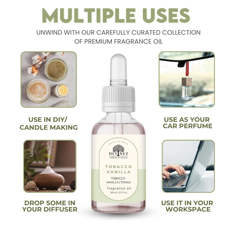 Devinez Tobacco Vanilla Fragrance Oil | 30ml | Perfect for