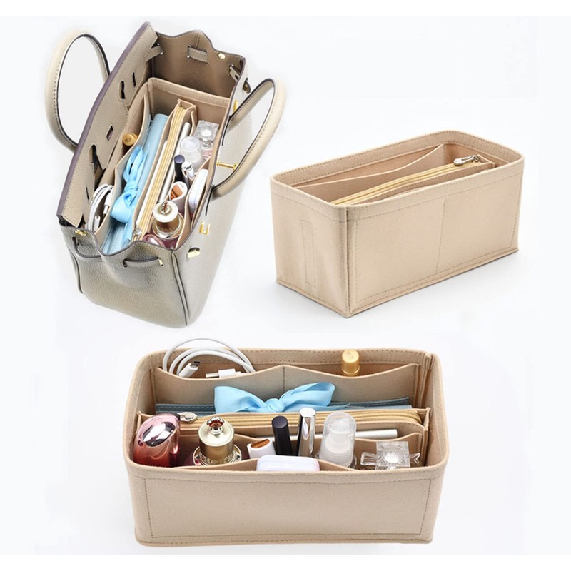 Lckaey Purse Organizer for Hermes birkin bag 25 Felt organizer