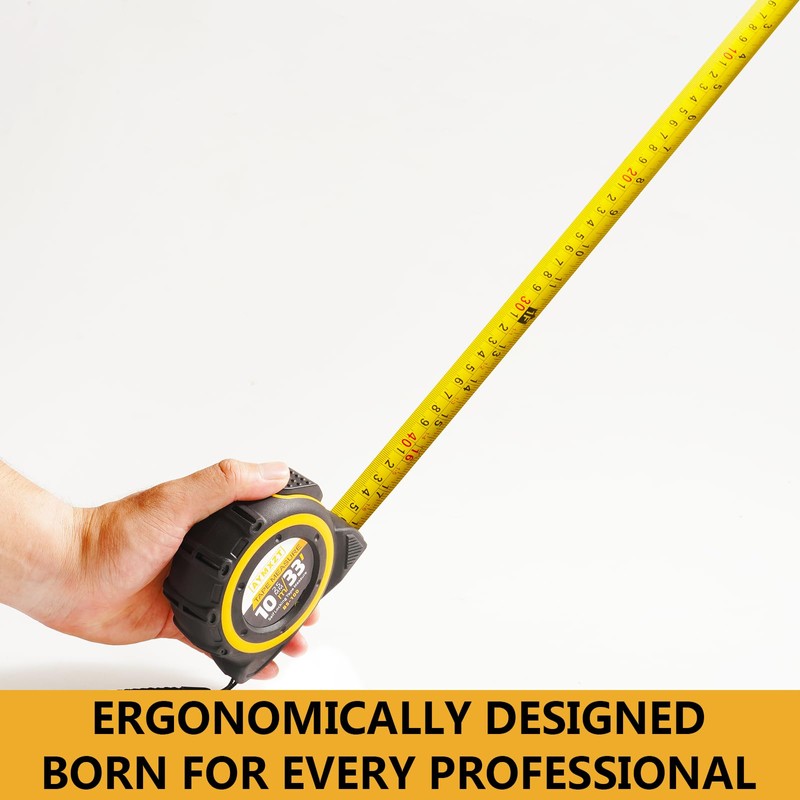 AYMXZT 33 FT Tape Measure with Fraction, Easy to Read,