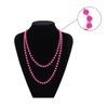 OYWOBET 80s Accessories Retro Plastic Beaded Necklace with Silicone Jelly