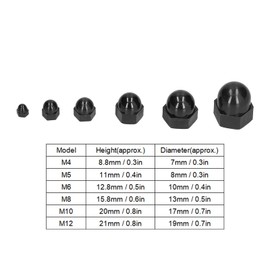Nuts Protection Caps, Hex Nut Covers 10Pcs for Bolts for Screws (M8)