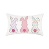 ONWAY Easter Bunny Throw Pillow Cover 12x20 Inch Stripes Pink