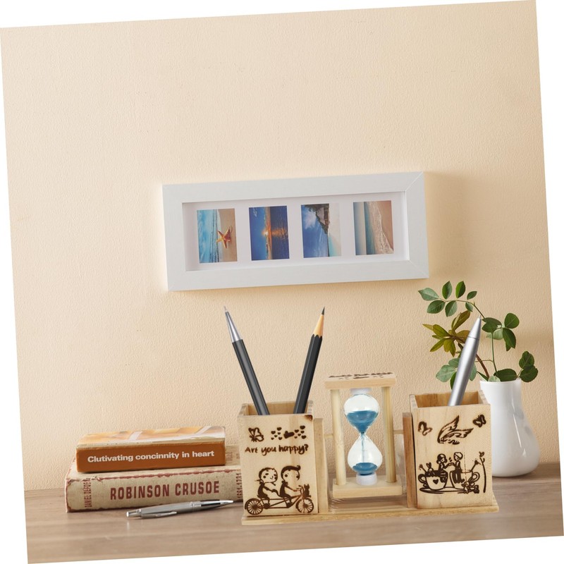 Mikinona Retro Wooden Timer Creative Sand Clock for Home Decoration