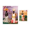 Kelendle 2Pcs Creative Japanese Kimono Bottle Cover with Hats Wine