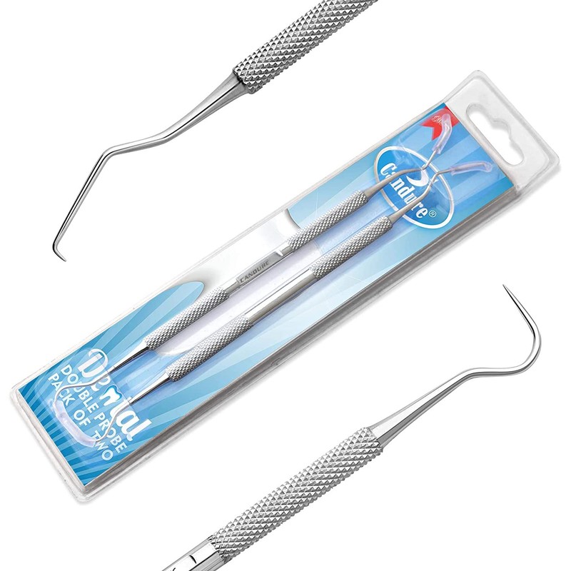 Candure Dental Pick Double Ended Professional Dental Scraper Stainless Steel