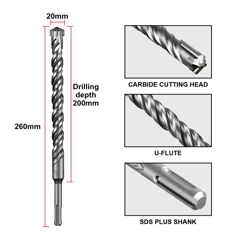SALI SDS Plus Drill Bit Set 20 x 260 mm