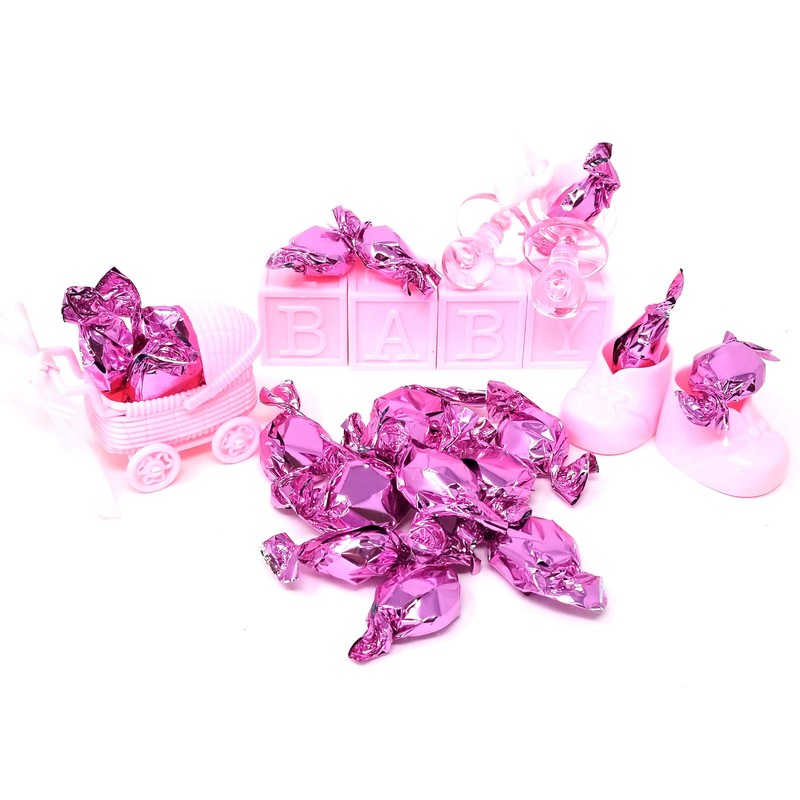 Primrose Hard Candy Strawberry Buttons Pink Wrap, It's a Girl