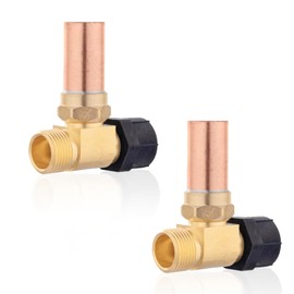 GUOFIS Water Hammer Arrestor,7/8" Female Swivel Ballcock Nut X 3/4" Male Thread Copper Water Arrestor for Toilet Connection(2PACK,Copper Arrestor)
