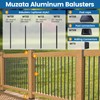 Muzata 10Pack Wood Post Plate Connector Fence Post Base Plate