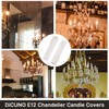DiCUNO E12 Candle Socket Covers, 4 Inch Candelabra Base, Plastic