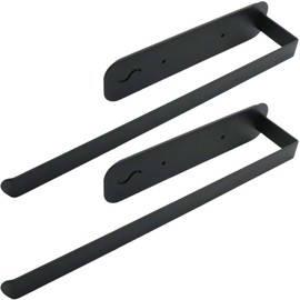 X-BLTU 2 Pcs Black Kitchen Roll Holder Wall Mounted, Magnetic