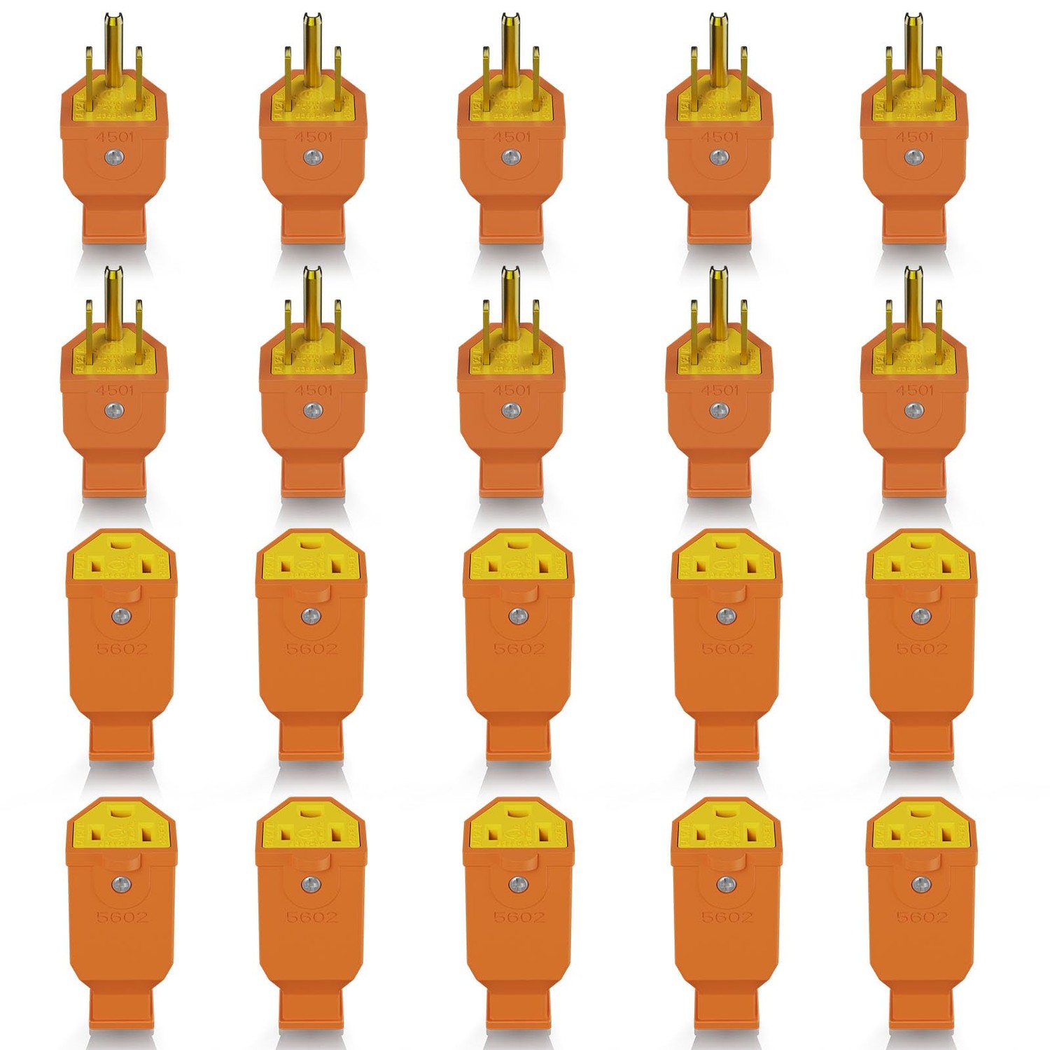 ELEGRP Extension Cord Ends Male and Female Replacement Plug and ...