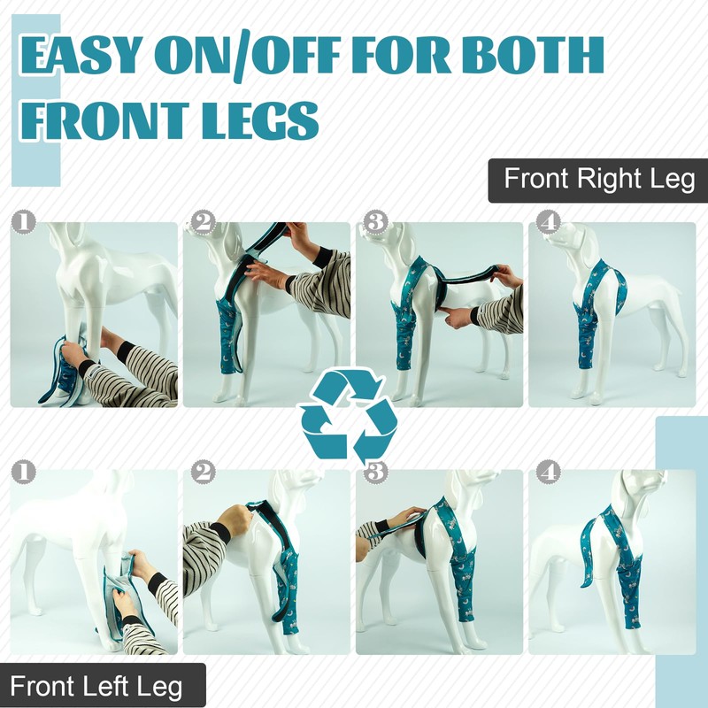 ROZKITCH Dog Wound Cover for Front Right Left Leg, Pet