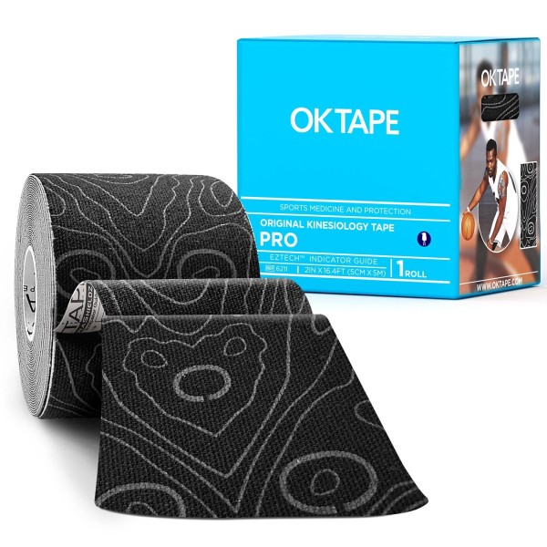 OK TAPE PRO Kinesiology Tape Uncut Roll, Elastic Physical Therapy