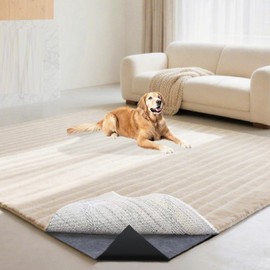 2 X 4 FT Non Slip Felt Rubber Backing Rug Pad, Thick Felt Rug Pads for Hardwood Floors, Underlay Rugs Protective Cushioned Pads for Carpet, Felt and Rubber Carpets Underpads for Home Place Surface