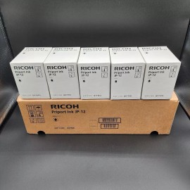 Ricoh Genuine Ricoh JP-12 Black Priport Ink 817105 Box of 5 for DX3340 JP1230