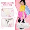 Dansydaisy Quilted Duffle Bag for Women Cotton Pink Bow Dance