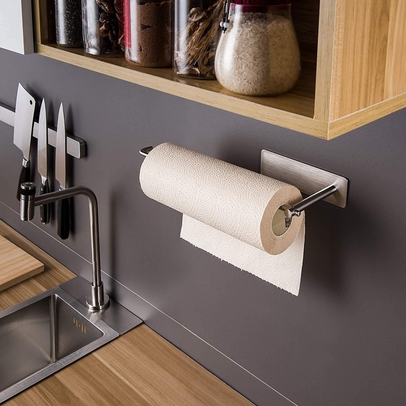 SUNTECH Paper Towel Holder Under Cabinet - Self Adhesive Towel