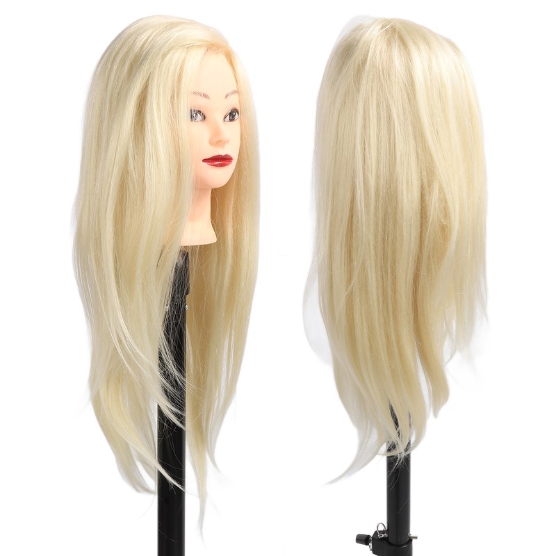 Hair Styling Mannequin Head 85% Real Hair Hairdresser Training Head