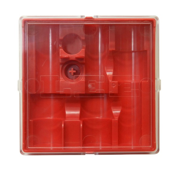 LEE PRECISION 90791, 3 Die Storage Box, Red with Clear Top,Small