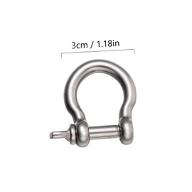 Kichvoe 4pcs Stainless Steel D Shaped Lifting Shackles Durable Metal Shackles for Tie Downs Towing and Off Road Easy to Use for Various Applications