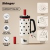 Sidagar 36oz Insulated Tumbler with Straw, Ceramic Water Bottle Travel