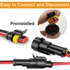 Twippo 10 Kits 16 AWG 2 Pin Connector Waterproof Wire