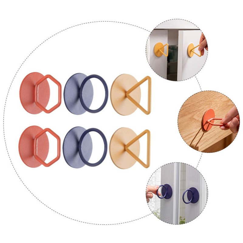 LALAFINA Door Handle Set 6pcs Gold Handles for Wardrobe Cabinet