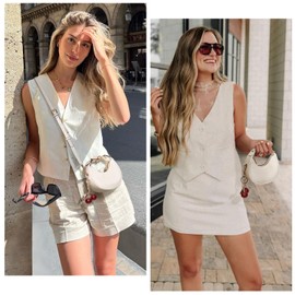 JQWSVE Small Top Handle Bags for Women Faux Leather Mini Purses Ladies Handbags Crescent Mini Crossbody Purse (A02 White)