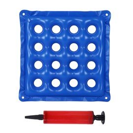 GAOLAOSY Car Inflatable Seat Cushion, Pressure Relief Breathable Car Air Seats Cushion with Air Pump, Portable Cooling Vehicle Seat Waffle Pad for Cars, Travel, Home, Office Chairs (Blue)