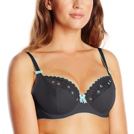 Freya Women's Enchanted Underwire Plunge Balcony Bra, Anthracite, 30F