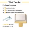 BEROSSA Nickel and Gold Cabinet Knobs Square Cabinet Pulls 10