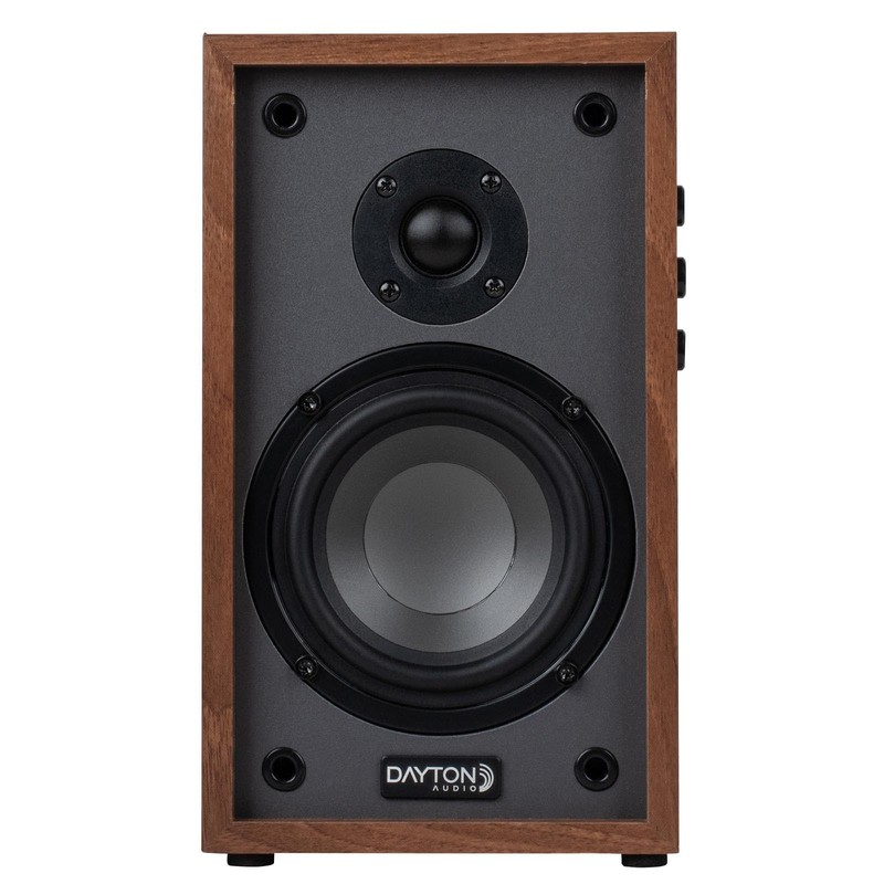 Dayton Audio Classic B40A Powered Bluetooth Bookshelf Speaker Pair Wood