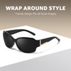 TJUTR Trendy Oversized Sunglasses for Women, Polarized UV Protection Sun