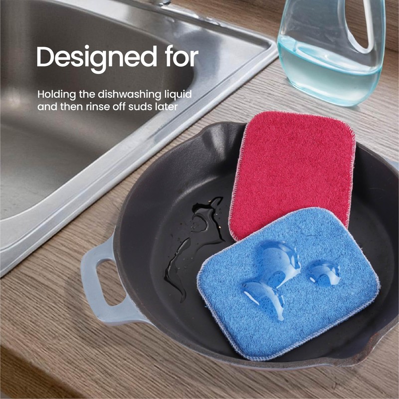 White Magic Eco Basics Cotton Foam Pot Scrubber 2-Packs