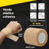 12 Rollos De Vendaje Autoadhesivo, Cinta Deportiva Elástica, 5cm X