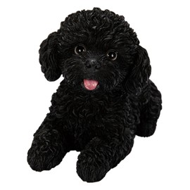 Oubia H24093-3 Looking Up Toy Poodle Black 6.5 x 3.3 x 4.3 inches (16.5 x 8 x 11 cm), Doll, Figurine, Figurine, Animal, Garden, Decorative, Realistic, Cute, Dog, Dog, Dog