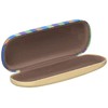 Megan 2465-04 Glasses Case, Metal Hard Case (Spring Type), Stripe,