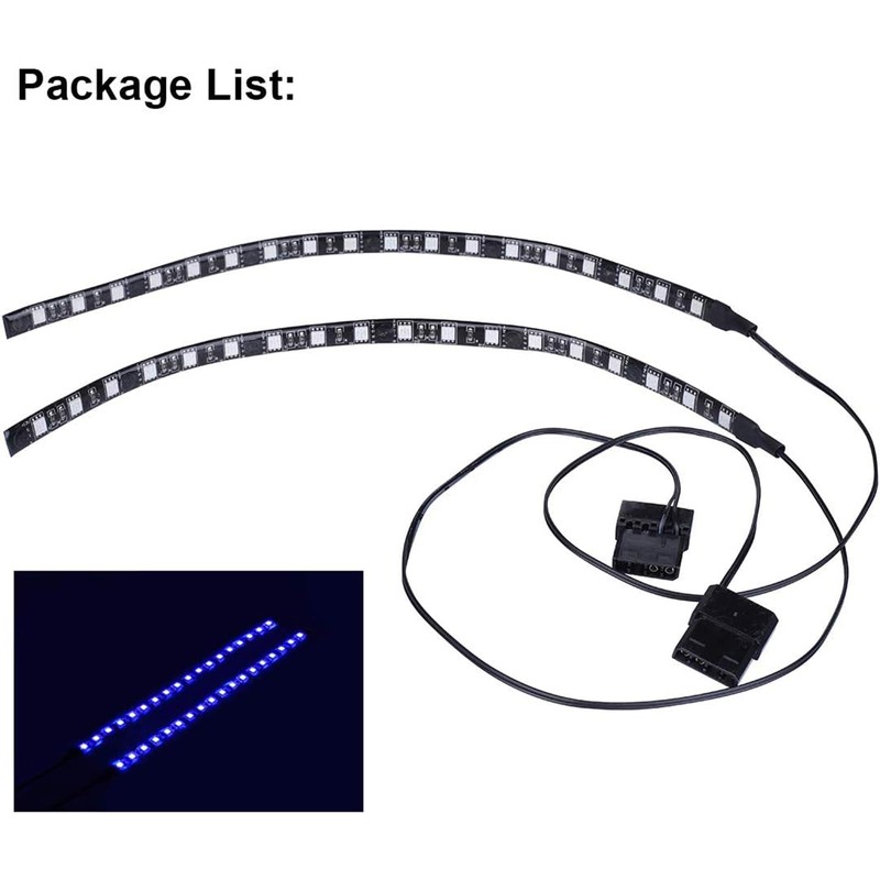 DS Blue LED Strip Computer Lighting, Magnet Lighting, Molex Connector,