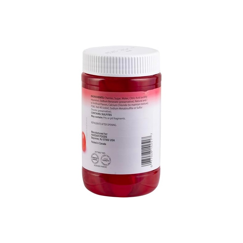 Haddar Red Maraschino Cherries, 12.6 oz | Old Fashioned Cocktail