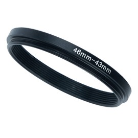 46mm to 43mm Step-Down Ring Filter Adapter,for All Brands UV ND CPL, Metal Ring Step-Down Rings Adapter Filter (46mm-43mm)