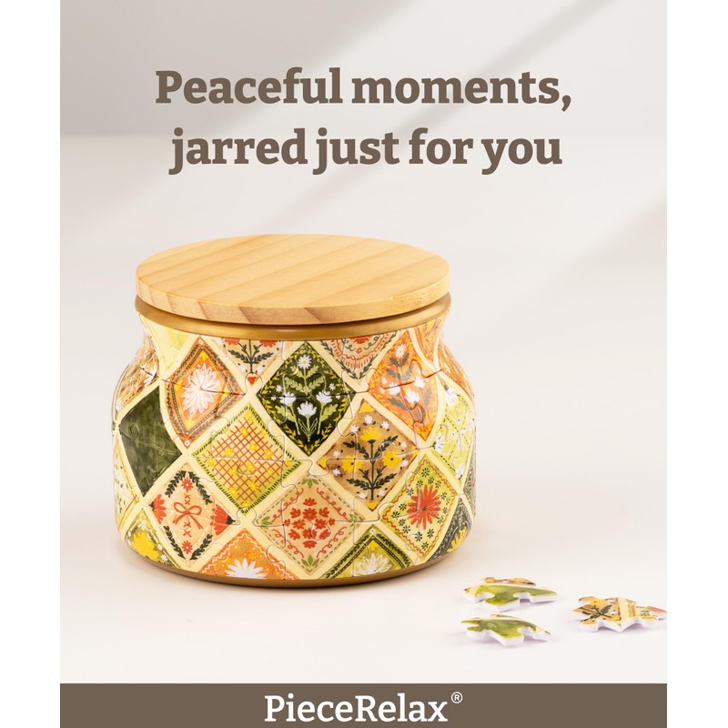 PieceRelax 3D Puzzle Jar 64 Plastic Pieces for Adults -