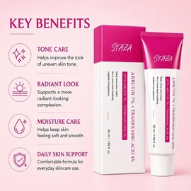Set de Cremas Faciales con Arbutina Ácido Tranexámico y Péptido Cobre Pack 2， 50 ml 1.69 fl oz Cada Crema Hidratante Facial para Cuidado Diario la Piel Aspecto Suave Total